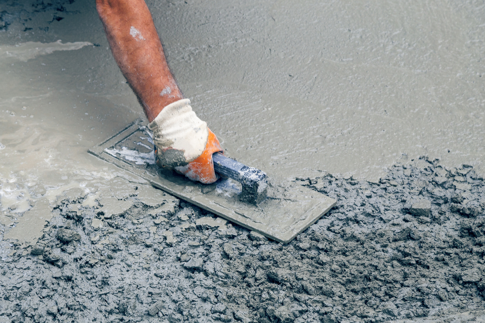 pose de béton à Caudry