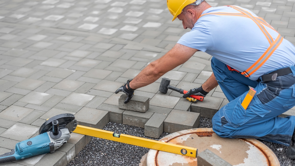 travaux de pavage à Caudry